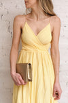 Marly Sun Yellow Sleeveless A-Line Dress | Boutique 1861 on model