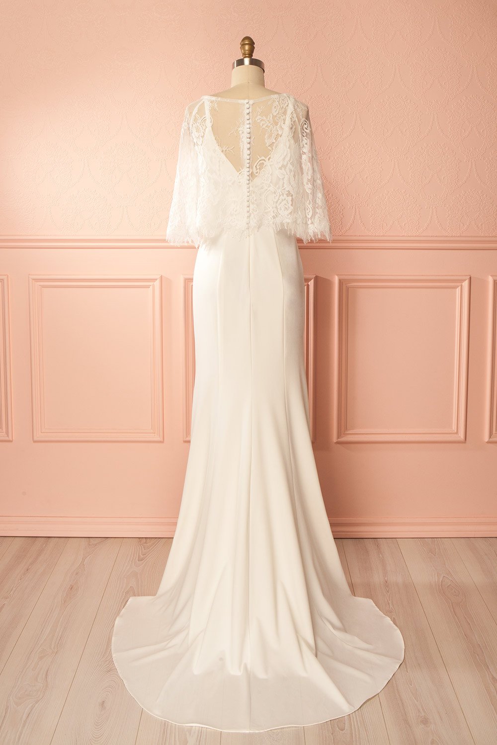 Mary-Kate White 2-Piece Lace Top Mermaid Bridal Dress | Boudoir 1861