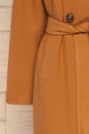 Mataro Brown Mid-Length Trench Coat | La petite garçonne sleeve