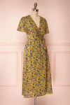 Matergabia Yellow & Blue Midi Wrap Dress | Boutique 1861 side view