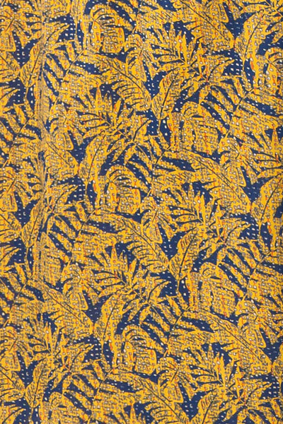 Matergabia Yellow & Blue Midi Wrap Dress | Boutique 1861 fabric