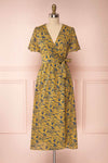 Matergabia Yellow & Blue Midi Wrap Dress | Boutique 1861