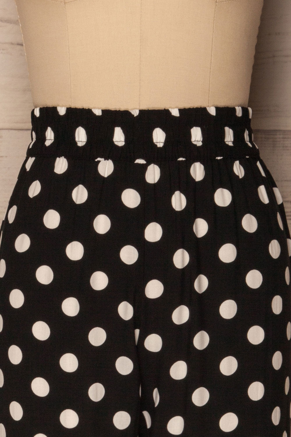 Matsko White & Black Polkadot Lightweight Pants | La Petite Garçonne