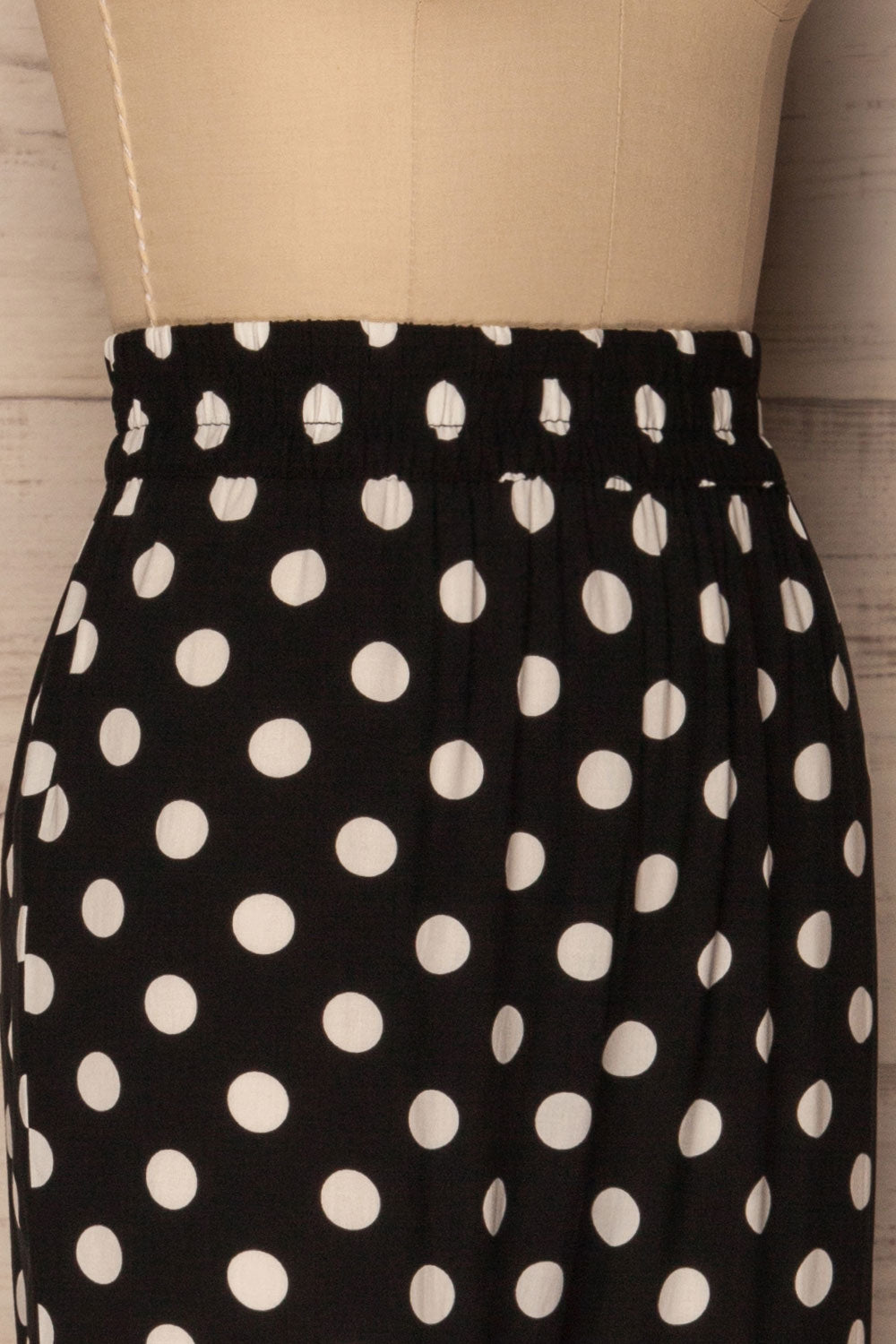 Matsko White & Black Polkadot Lightweight Pants | La Petite Garçonne