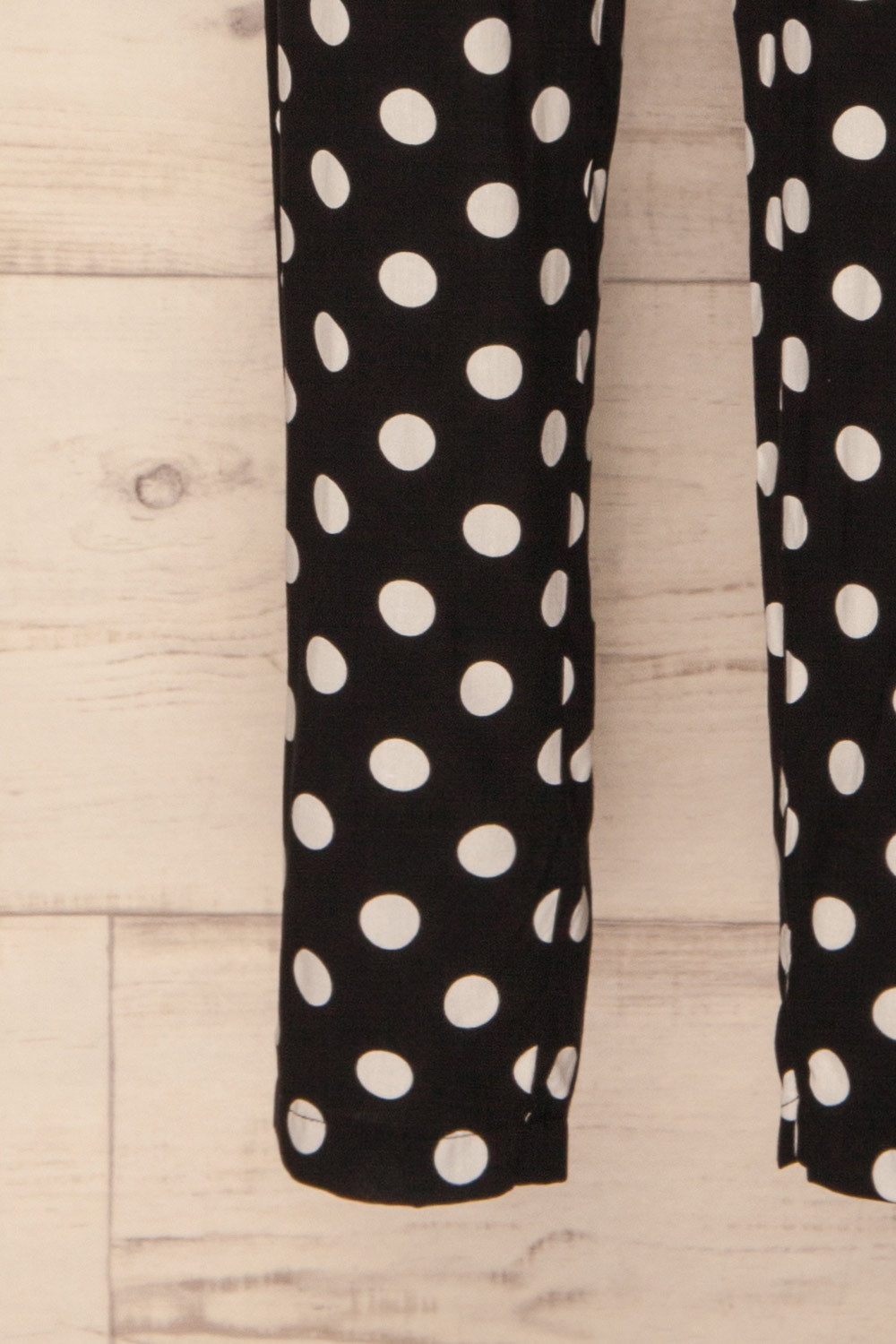 Matsko White & Black Polkadot Lightweight Pants | La Petite Garçonne