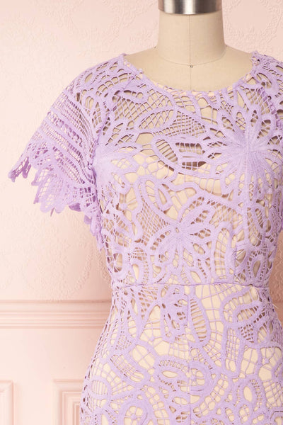 Mattea Lilac | Crocheted Lace Dress