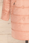 Matviy Day Pink Quilted Coat with Hood | La Petite Garçonne bottom close-up