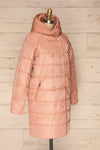 Matviy Day Pink Quilted Coat with Hood | La Petite Garçonne side view