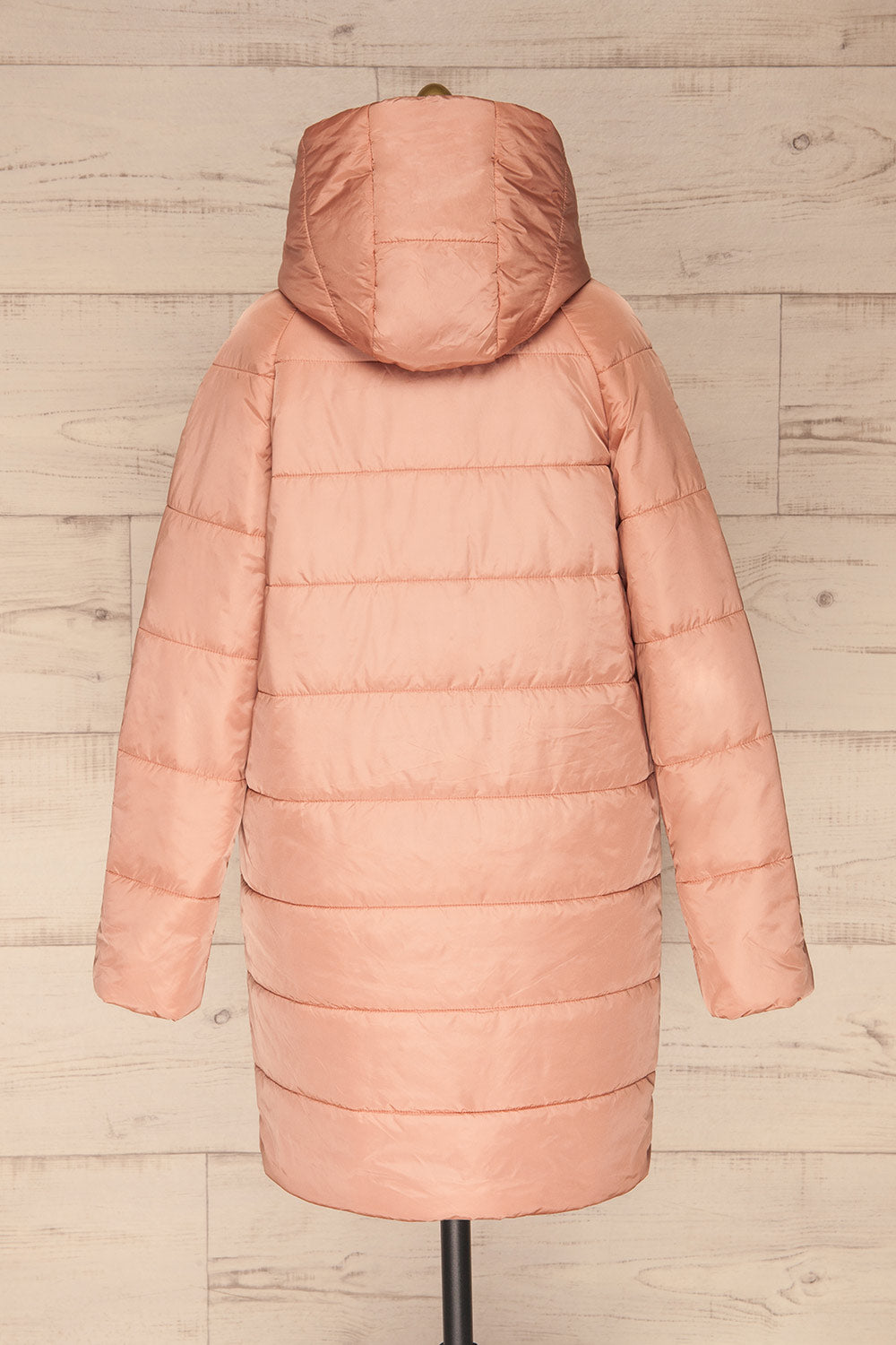 Matviy Day Pink Quilted Coat with Hood | La Petite Garçonne back view 