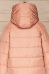 Matviy Day Pink Quilted Coat with Hood | La Petite Garçonne back close-up