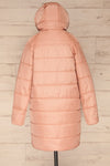 Matviy Day Pink Quilted Coat with Hood | La Petite Garçonne back view hood