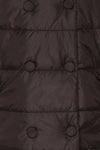 Matviy Night Black Quilted Coat with Hood | La Petite Garçonne fabric detail front