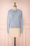 Matviyko Powder Blue Soft Knit Sweater with Pearls | Boutique 1861 front view