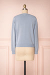 Matviyko Powder Blue Soft Knit Sweater with Pearls | Boutique 1861 back view