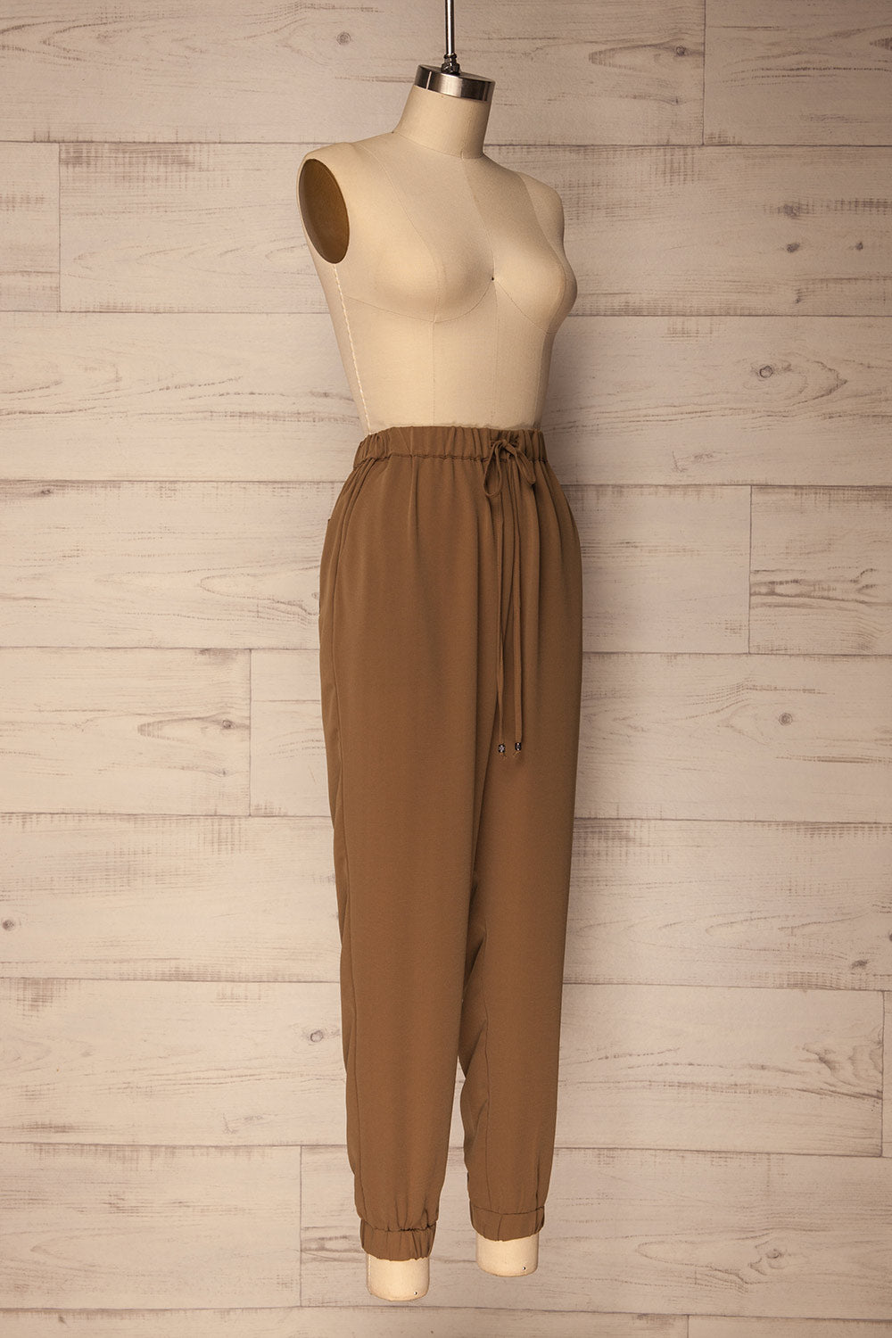 Maubeuge Khaki Lightweight Straight Leg Pants | La Petite Garçonne