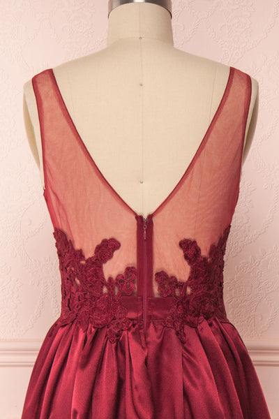 Mayla Burgundy | Silky Gown