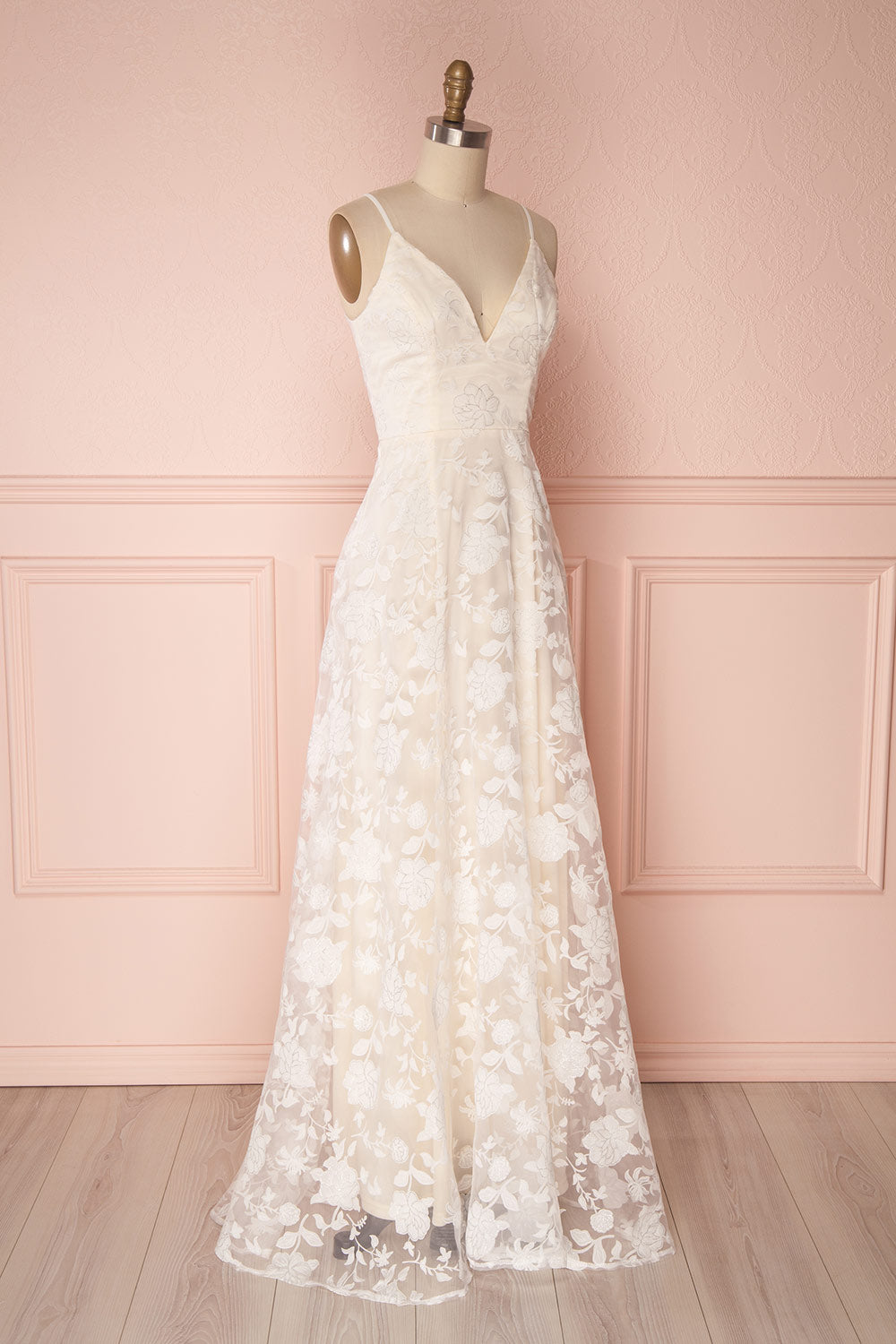 Maylee Cream & White Floral Bridal Gown | Boudoir 1861