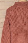 Mazowiecki Pink Cropped Knit Sweater | La petite garçonne back close-up