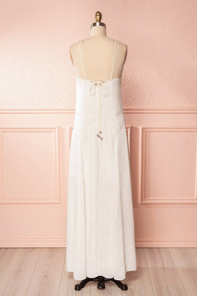 Meagan White Embroidered Sleeveless Maxi Dress | Boudoir 1861