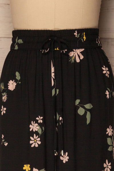 Medulin Pink & Black Floral Wide Leg Pants | La Petite Garçonne 3