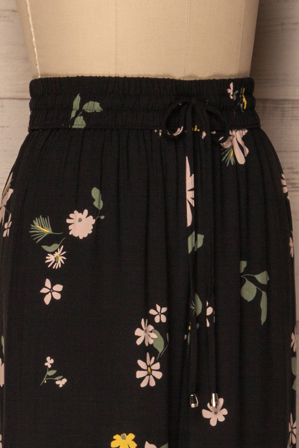 Medulin Pink & Black Floral Wide Leg Pants | La Petite Garçonne 5