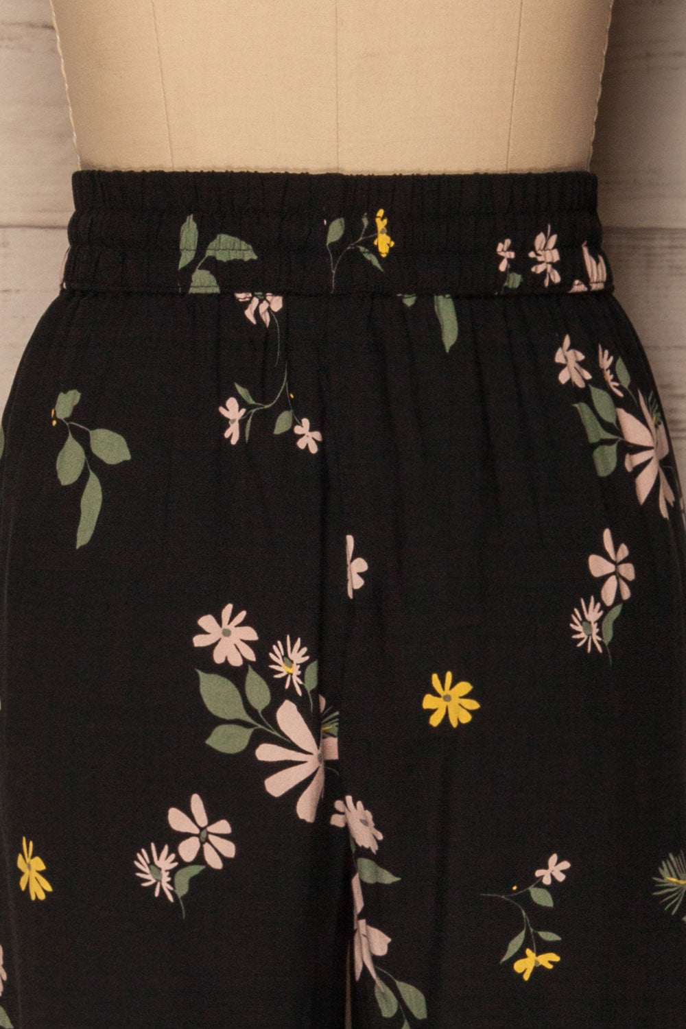 Medulin Pink & Black Floral Wide Leg Pants | La Petite Garçonne 7