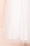 Melda Bleu White & Blue Tulle Bustier Dress | Boutique 1861 bottom close-up