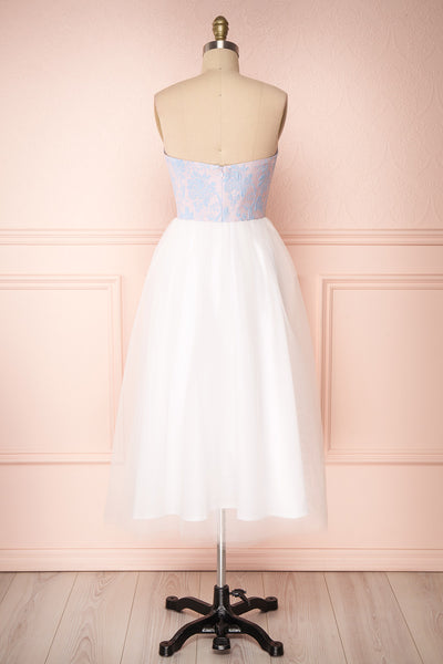 Melda Rose White & Pink Tulle Bustier Dress | Boutique 1861 back view