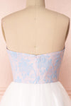 Melda Rose White & Pink Tulle Bustier Dress | Boutique 1861 back close-up