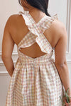 Melizenn Short Plaid A-Line Dress | Boutique 1861 on model