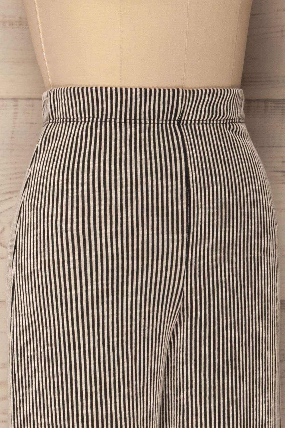 Mellier Black & White Striped Wide Leg Pants | La Petite Garçonne