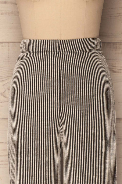 Mellier Black & White Striped Wide Leg Pants | La Petite Garçonne