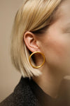 Mellifera | Brushed Gold Hoop Earrings