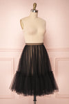 Mendoza Black Tulle Circle Skirt with Taupe Lining | Boutique 1861 4