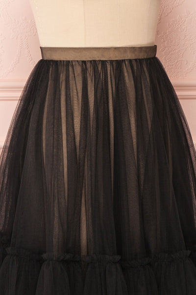 Mendoza Black Tulle Circle Skirt with Taupe Lining | Boutique 1861 5