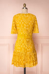 Merewin Yellow Short Sleeved Lace Dress | Boutique 1861 back view