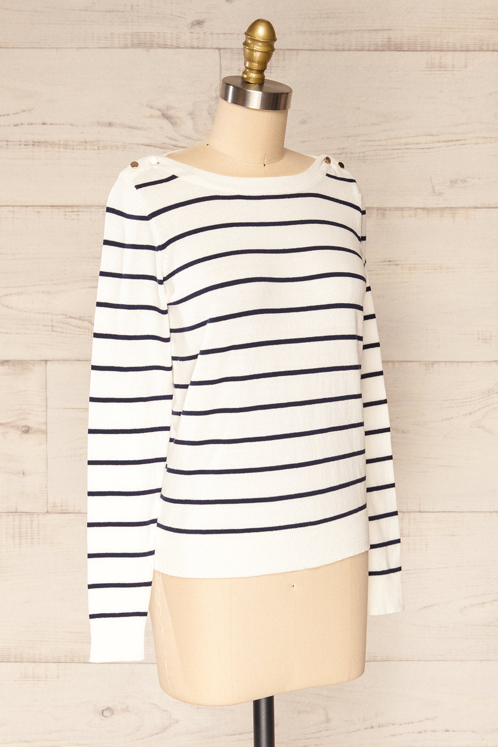 Middlesbrough Striped Long Sleeve Top | La petite garçonne  side view 