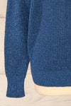 Miechow Ocean Blue V-Neck Knitted Sweater | La petite garçonne bottom