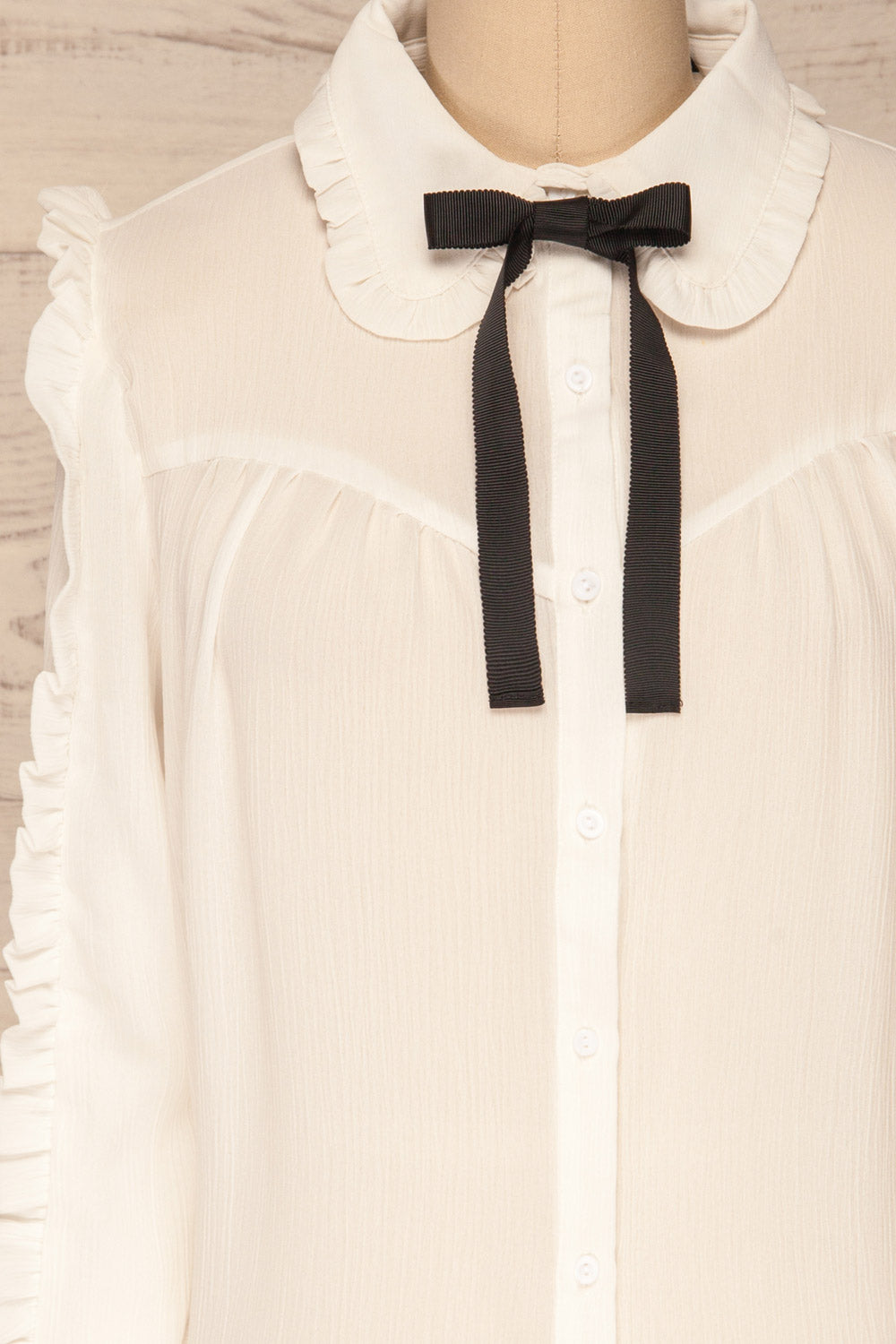 white chiffon shirt
