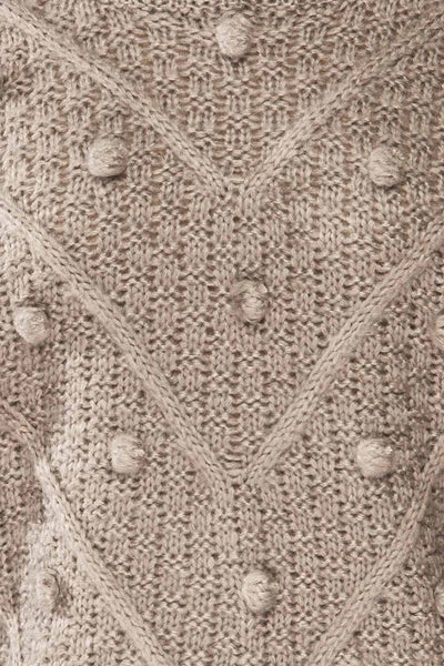 Miirsk Grey Cropped Knit Sweater | La petite garçonne fabric