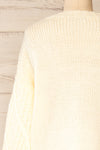 Miirsk Ivory Knit Sweater with Pompoms | La petite garçonne back close-up