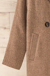 Mikkeli Midi Brown Wool Coat | La petite garçonne sleeve
