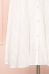 Mikolajki White Lace A-Line Midi Dress skirt | Boutique 1861