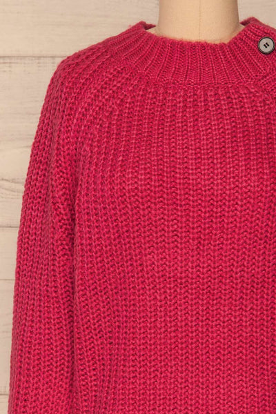 Mikolow Long Knitted Sweater | La petite garçonne  front close-up