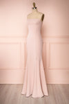 Milena Blush Light Pink Mermaid Maxi Dress | Boudoir 1861 side view