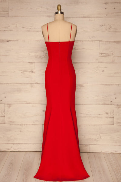 Milena Red Mermaid Gown | Robe back view | La Petite Garçonne Chpt. 2