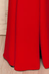 Milena Red Mermaid Gown | Robe skirt close up | La Petite Garçonne Chpt. 2