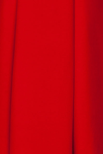 Milena Red Mermaid Gown | Robe fabric detail | La Petite Garçonne Chpt. 2