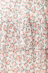 Milhoja White Floral Ruffle Short Dress | Boutique 1861 fabric