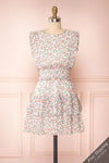 Milhoja White Floral Ruffle Short Dress | Boutique 1861 front view